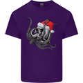 Christmas Cthulhu Skull Mens Cotton T-Shirt Tee Top Purple