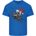 Christmas Cthulhu Skull Mens Cotton T-Shirt Tee Top Royal Blue