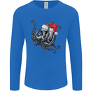 Christmas Cthulhu Skull Mens Long Sleeve T-Shirt Royal Blue
