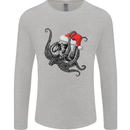 Christmas Cthulhu Skull Mens Long Sleeve T-Shirt Sports Grey
