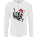Christmas Cthulhu Skull Mens Long Sleeve T-Shirt White