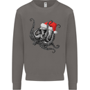 Christmas Cthulhu Skull Mens Sweatshirt Jumper Charcoal