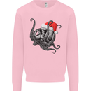 Christmas Cthulhu Skull Mens Sweatshirt Jumper Light Pink