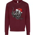 Christmas Cthulhu Skull Mens Sweatshirt Jumper Maroon