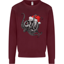 Christmas Cthulhu Skull Mens Sweatshirt Jumper Maroon