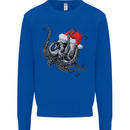 Christmas Cthulhu Skull Mens Sweatshirt Jumper Royal Blue