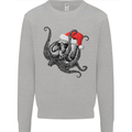 Christmas Cthulhu Skull Mens Sweatshirt Jumper Sports Grey