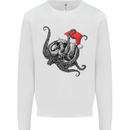 Christmas Cthulhu Skull Mens Sweatshirt Jumper White