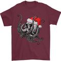 Christmas Cthulhu Skull Mens T-Shirt Cotton Gildan Maroon