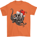 Christmas Cthulhu Skull Mens T-Shirt Cotton Gildan Orange