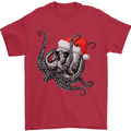 Christmas Cthulhu Skull Mens T-Shirt Cotton Gildan Red