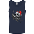 Christmas Cthulhu Skull Mens Vest Tank Top Navy Blue
