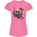 Christmas Cthulhu Skull Womens Petite Cut T-Shirt Azalea