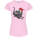Christmas Cthulhu Skull Womens Petite Cut T-Shirt Light Pink
