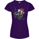 Christmas Cthulhu Skull Womens Petite Cut T-Shirt Purple