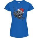 Christmas Cthulhu Skull Womens Petite Cut T-Shirt Royal Blue