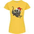 Christmas Cthulhu Skull Womens Petite Cut T-Shirt Yellow