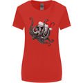 Christmas Cthulhu Skull Womens Wider Cut T-Shirt Red