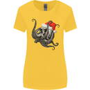 Christmas Cthulhu Skull Womens Wider Cut T-Shirt Yellow