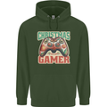 Christmas Gamer Funny Gaming Joypad Childrens Kids Hoodie Forest Green