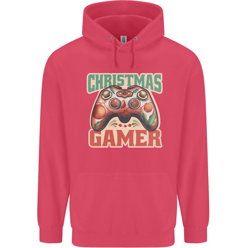 Christmas Gamer Funny Gaming Joypad Childrens Kids Hoodie Heliconia