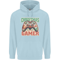Christmas Gamer Funny Gaming Joypad Childrens Kids Hoodie Light Blue