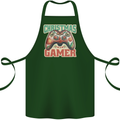 Christmas Gamer Funny Gaming Joypad Cotton Apron 100% Organic Forest Green