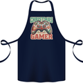 Christmas Gamer Funny Gaming Joypad Cotton Apron 100% Organic Navy Blue