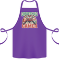 Christmas Gamer Funny Gaming Joypad Cotton Apron 100% Organic Purple