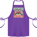 Christmas Gamer Funny Gaming Joypad Cotton Apron 100% Organic Purple