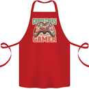 Christmas Gamer Funny Gaming Joypad Cotton Apron 100% Organic Red