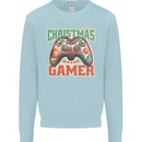 Christmas Gamer Funny Gaming Joypad Kids Sweatshirt Jumper Light Blue