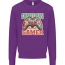 Christmas Gamer Funny Gaming Joypad Kids Sweatshirt Jumper Purple