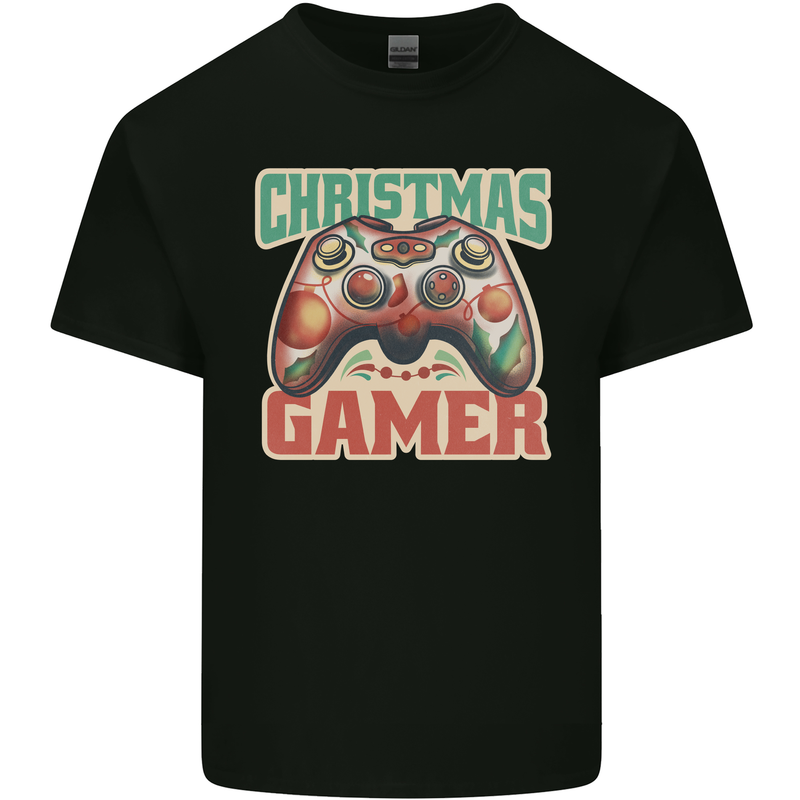 Christmas Gamer Funny Gaming Joypad Kids T-Shirt Childrens Black