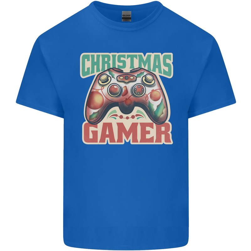 Christmas Gamer Funny Gaming Joypad Kids T-Shirt Childrens Royal Blue