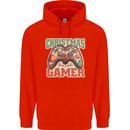 Christmas Gamer Funny Gaming Joypad Mens 80% Cotton Hoodie Bright Red