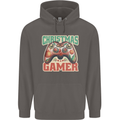 Christmas Gamer Funny Gaming Joypad Mens 80% Cotton Hoodie Charcoal