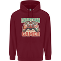 Christmas Gamer Funny Gaming Joypad Mens 80% Cotton Hoodie Maroon