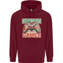 Christmas Gamer Funny Gaming Joypad Mens 80% Cotton Hoodie Maroon