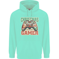 Christmas Gamer Funny Gaming Joypad Mens 80% Cotton Hoodie Peppermint