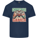 Christmas Gamer Funny Gaming Joypad Mens Cotton T-Shirt Tee Top Navy Blue