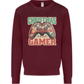 Christmas Gamer Funny Gaming Joypad Mens Sweatshirt Jumper Maroon
