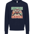 Christmas Gamer Funny Gaming Joypad Mens Sweatshirt Jumper Navy Blue