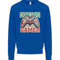 Christmas Gamer Funny Gaming Joypad Mens Sweatshirt Jumper Royal Blue