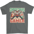 Christmas Gamer Funny Gaming Joypad Mens T-Shirt 100% Cotton Charcoal
