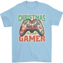 Christmas Gamer Funny Gaming Joypad Mens T-Shirt 100% Cotton Light Blue