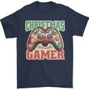 Christmas Gamer Funny Gaming Joypad Mens T-Shirt 100% Cotton Navy Blue