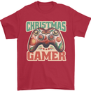 Christmas Gamer Funny Gaming Joypad Mens T-Shirt 100% Cotton Red