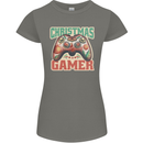 Christmas Gamer Funny Gaming Joypad Womens Petite Cut T-Shirt Charcoal