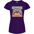 Christmas Gamer Funny Gaming Joypad Womens Petite Cut T-Shirt Purple